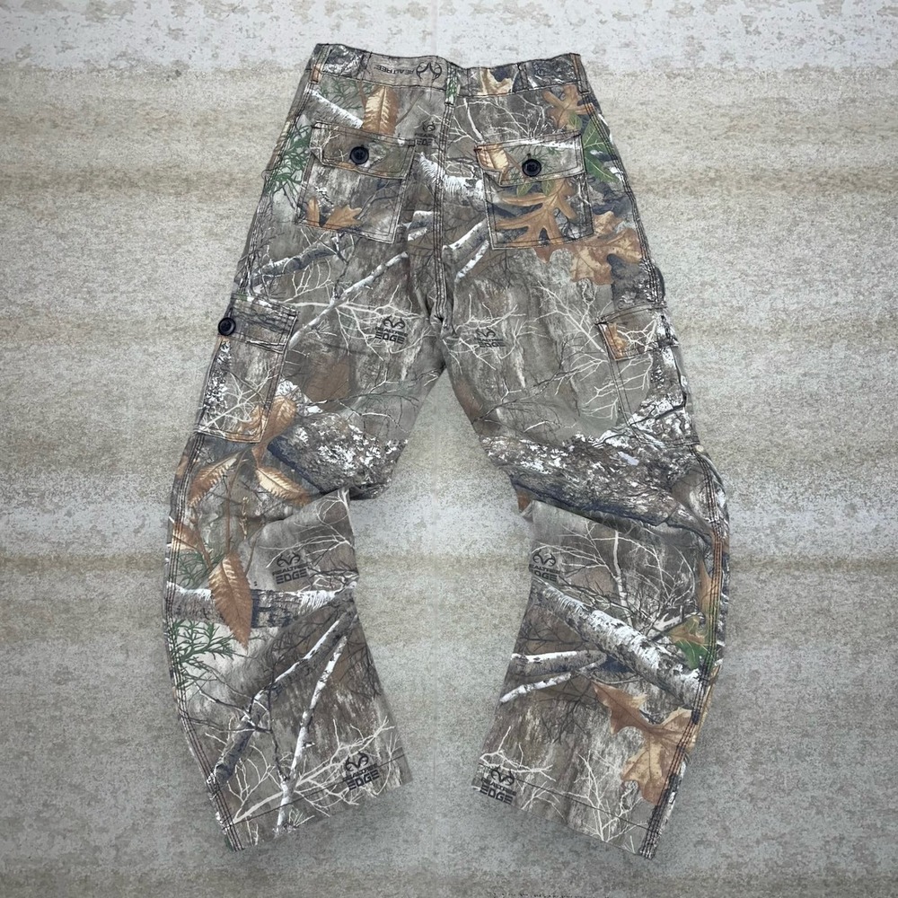 Vintage Real Tree Hunting Camo Tactical Pants Baggy Cargos Crazy Woodland 90s - Picture 1 of 4